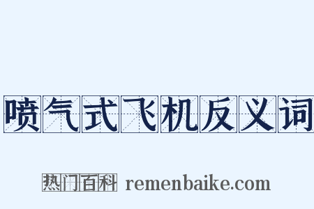 喷气式飞机反义词是什么意思的图片